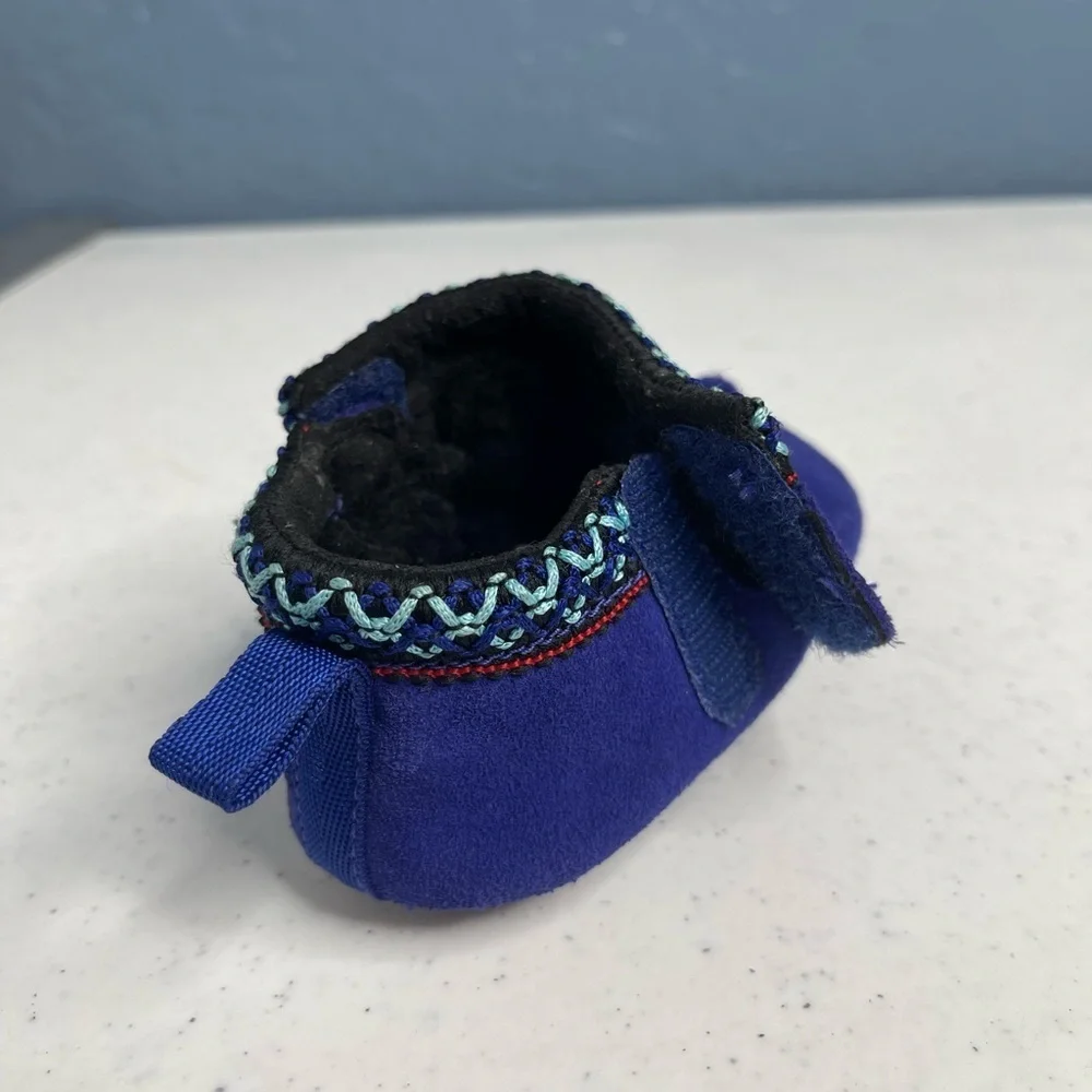 UGG Baby Tasman Beanie moccasins suede leather Slipper/navel blue size 02/03